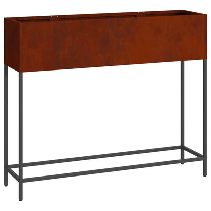Vaso da Giardino Rialzato Ruggine 100 x 26 x 82 cm | homemem39