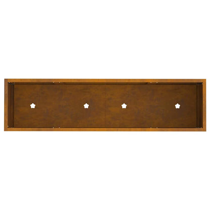 Vaso da Giardino Rialzato Ruggine 100 x 26 x 82 cm Acciaio