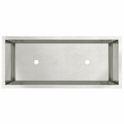 Vaso da Giardino Rialzato Argento 60 x 26 x 45 cm