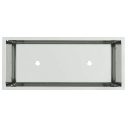 Vaso da Giardino Rialzato Argento 60 x 26 x 45 cm