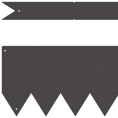 Bordura per Prato 20 pcs Nero 100 x 0.05 x 20 cm