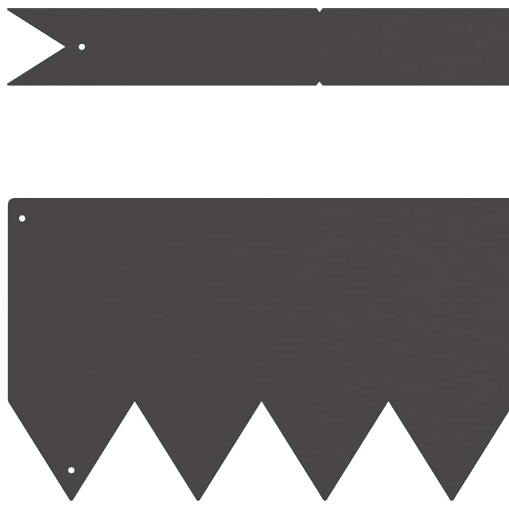 Bordura per Prato 30 pcs Nero 100 x 0.05 x 20 cm