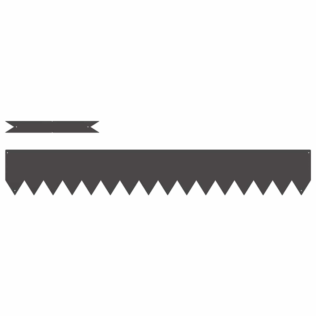 Bordura per Prato 50 pcs Nero 100 x 0.05 x 20 cm