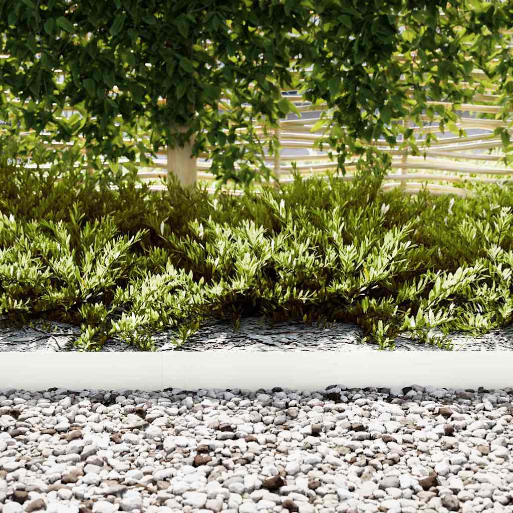 Bordura per Prato 50 pcs Bianco 100 x 0.05 x 20 cm