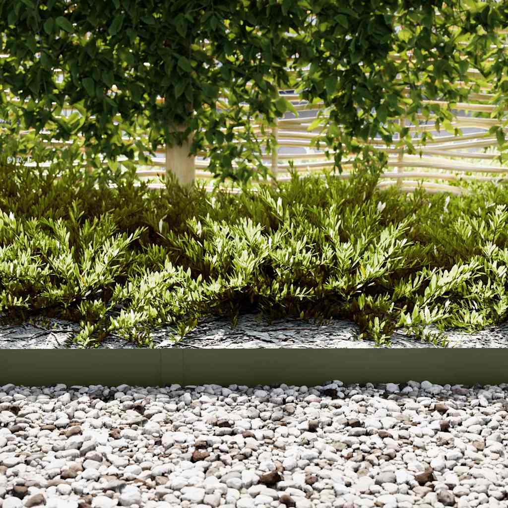 Bordura per Prato 10 pcs Verde oliva 100 x 0.05 x 20 cm