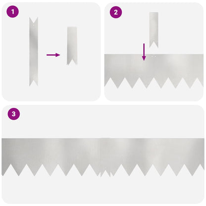 Bordura per Prato 50 pcs Argento 100 x 0.05 x 20 cm