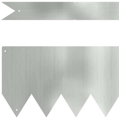 Bordure per prato 50 pcs Argento 100 x 0.5 x 15 cm