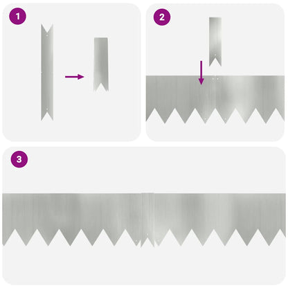 Bordure per prato 50 pcs Argento 100 x 0.5 x 15 cm