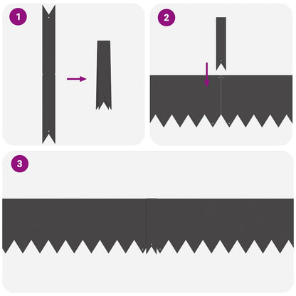 Bordura per Prato 10 pcs Nero 100 x 0.05 x 20 cm