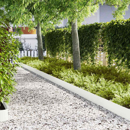 Bordura per Prato 30 pcs Bianco 100 x 0.05 x 20 cm