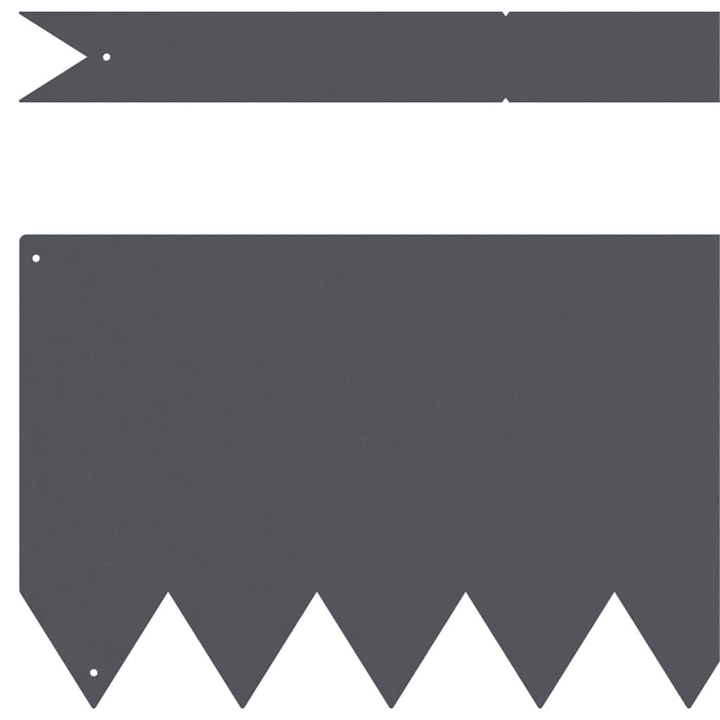 Bordura per Prato 20 pcs Antracite 100 x 0.05 x 20 cm