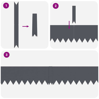 Bordura per Prato 20 pcs Antracite 100 x 0.05 x 20 cm