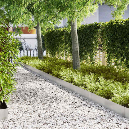 Bordura per Prato 30 pcs Argento 100 x 0.05 x 20 cm