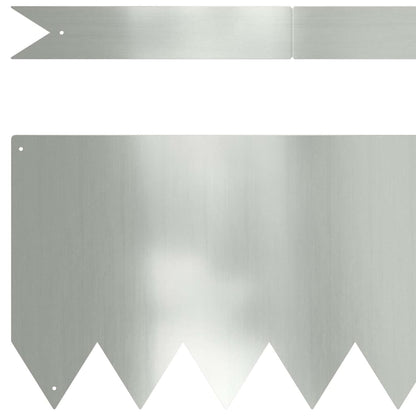 Bordura per Prato 10 pcs Argento 100 x 0.05 x 20 cm