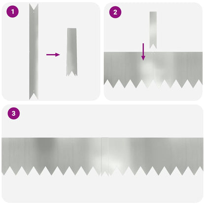 Bordura per Prato 20 pcs Argento 100 x 0.05 x 20 cm