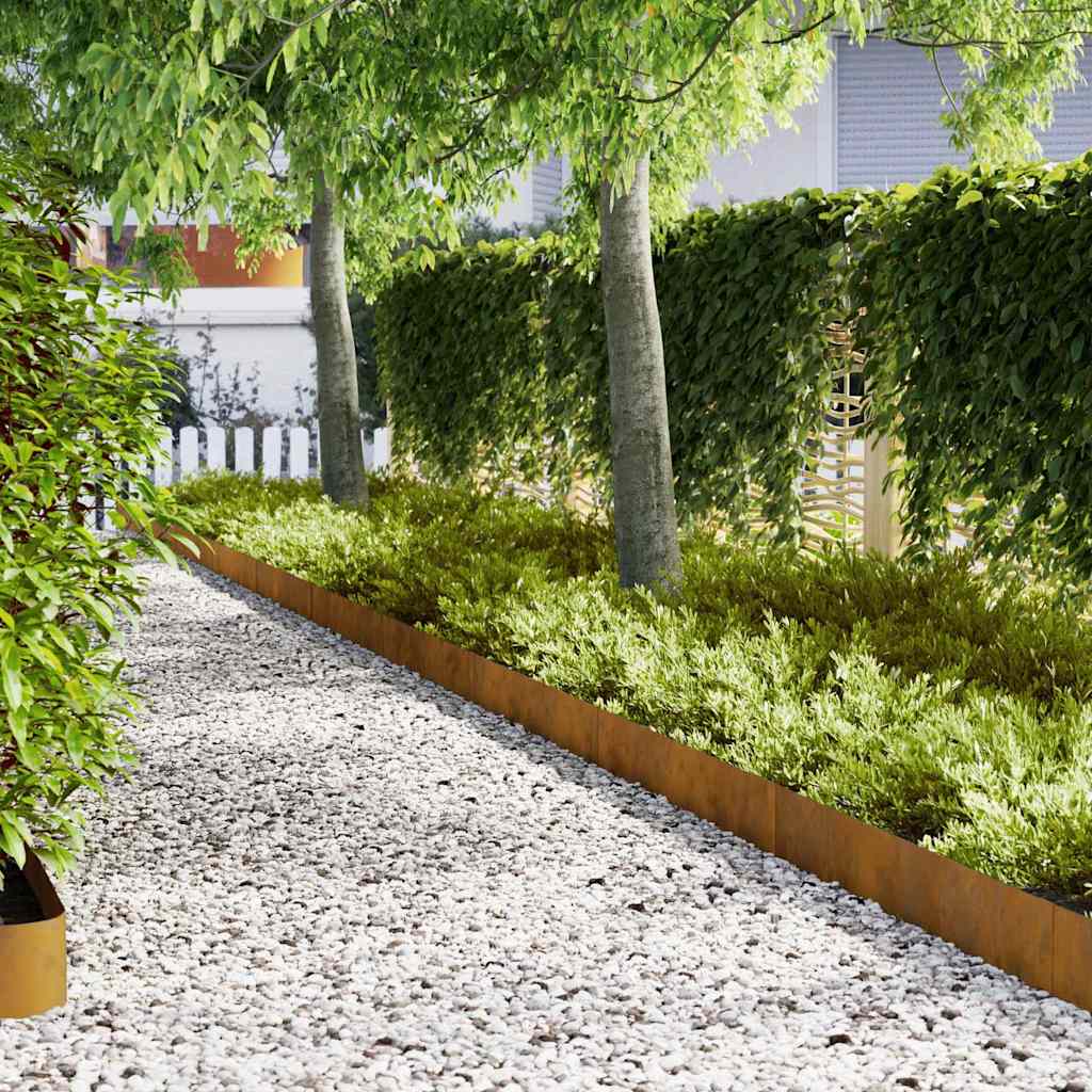 Bordura per Prato 30 pcs Marrone 100 x 0.05 x 20 cm