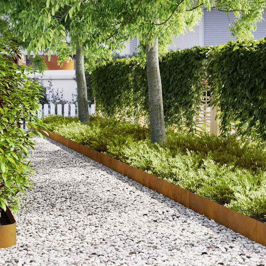 Bordura per Prato 30 pcs Marrone 100 x 0.05 x 20 cm