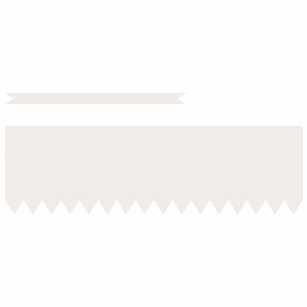 Bordura per Prato 20 pcs Bianco 100 x 0.05 x 20 cm