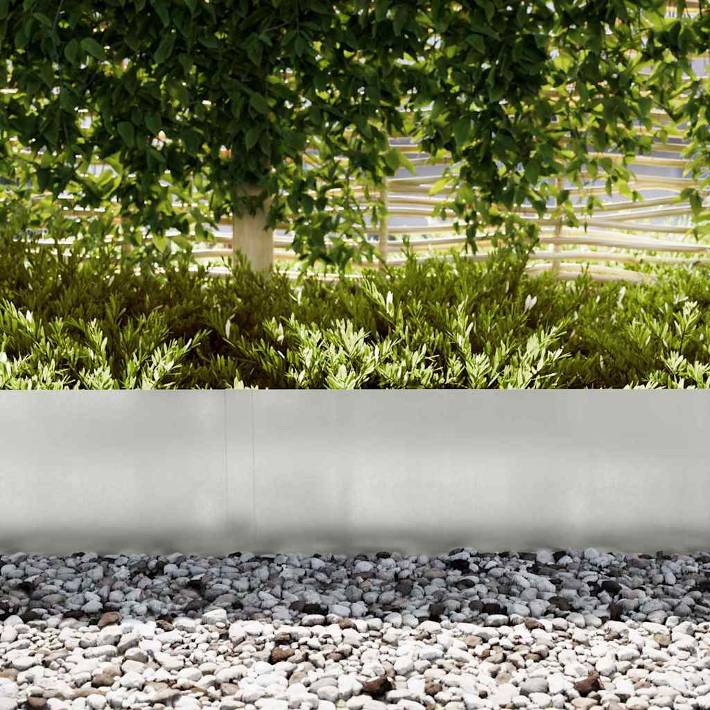 Bordura per Prato 10 pcs Argento 100 x 0.05 x 20 cm