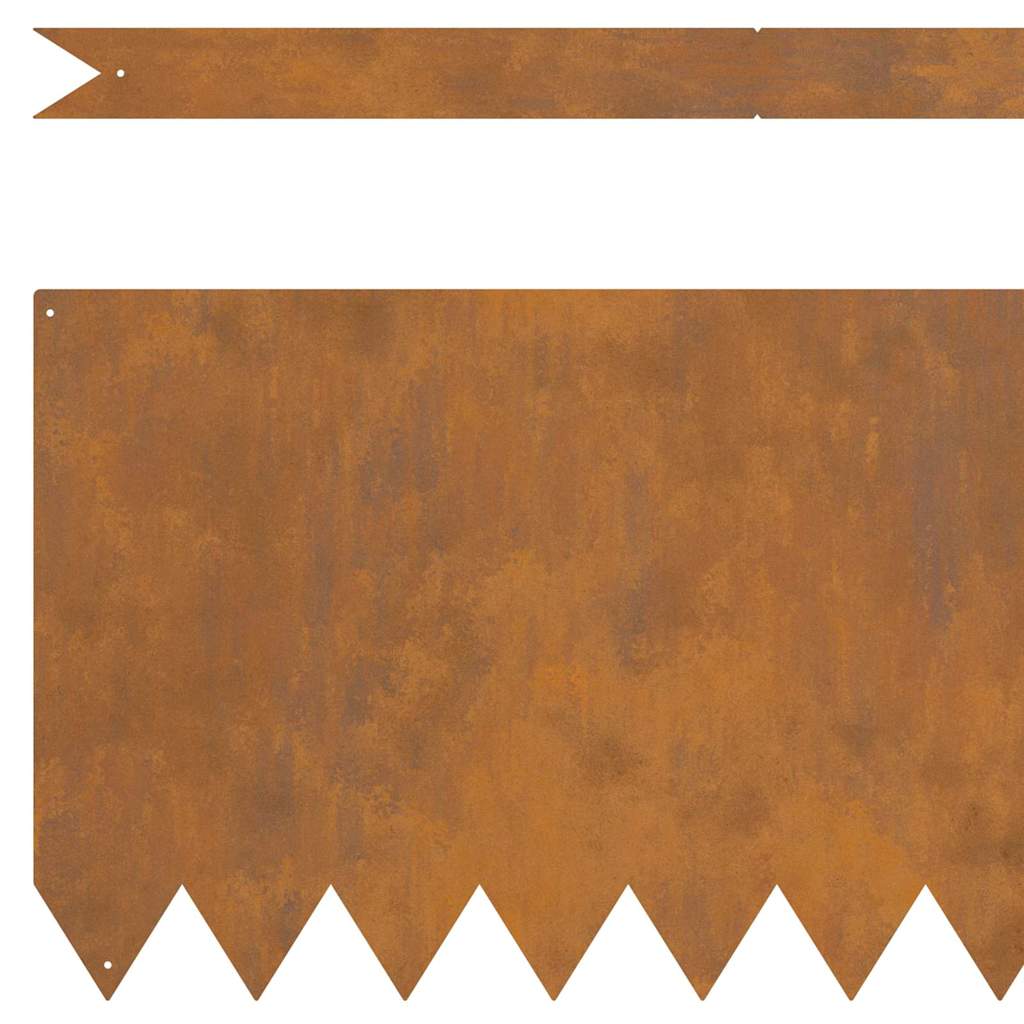 Bordura per Prato 10 pcs Marrone 100 x 0.05 x 20 cm