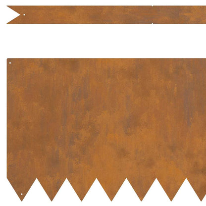 Bordura per Prato 10 pcs Marrone 100 x 0.05 x 20 cm