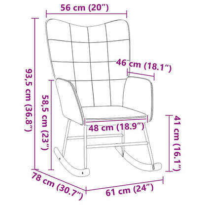Sedia rilassante Crema 61 x 78 x 98 cm Tessuto