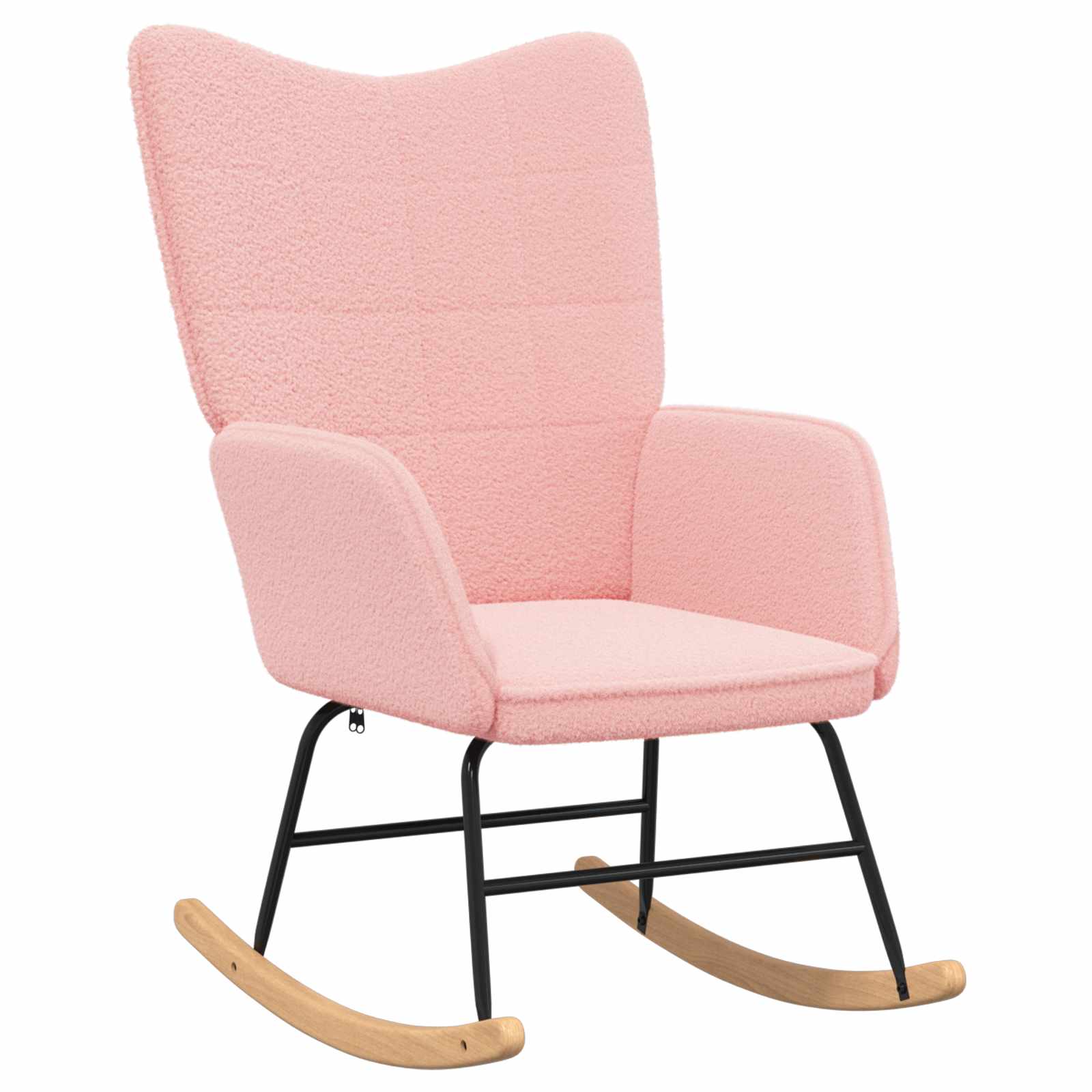 Sedia a dondolo Rosa Tessuto Sherpa | homemem39