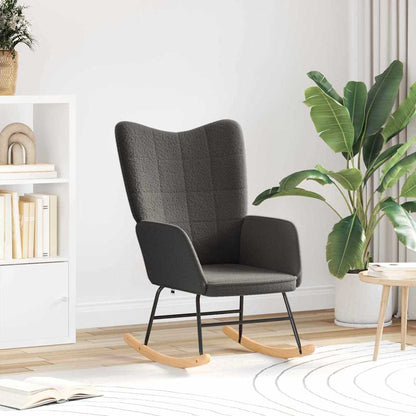 Sedia a dondolo Grigio scuro Tessuto Sherpa