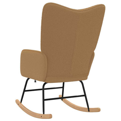 Sedia a dondolo Beige Tessuto Sherpa