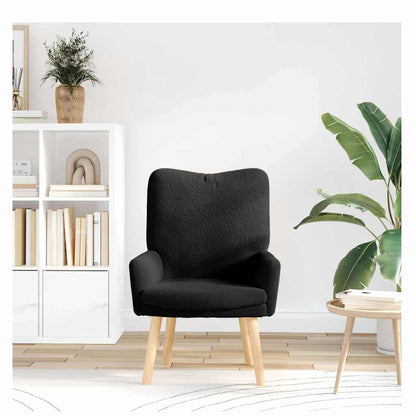 poltrona Nero 63 x 67 x 94 cm Tessuto di Pecora e Plywood | homemem39