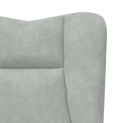 Sedia rilassante Grigio chiaro 63 x 67 x 94 cm Velluto