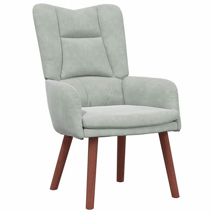 Sedia rilassante Grigio chiaro 63 x 67 x 94 cm Velluto