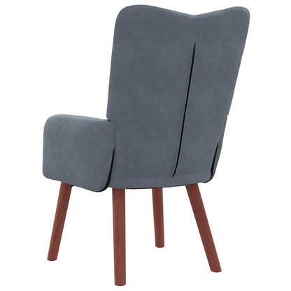 Sedia rilassante Grigio scuro 63 x 67 x 94 cm Velluto