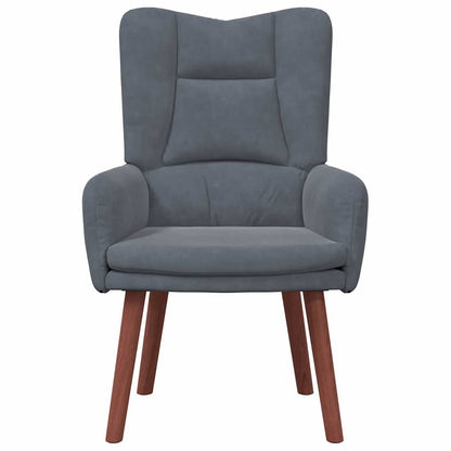 Sedia rilassante Grigio scuro 63 x 67 x 94 cm Velluto