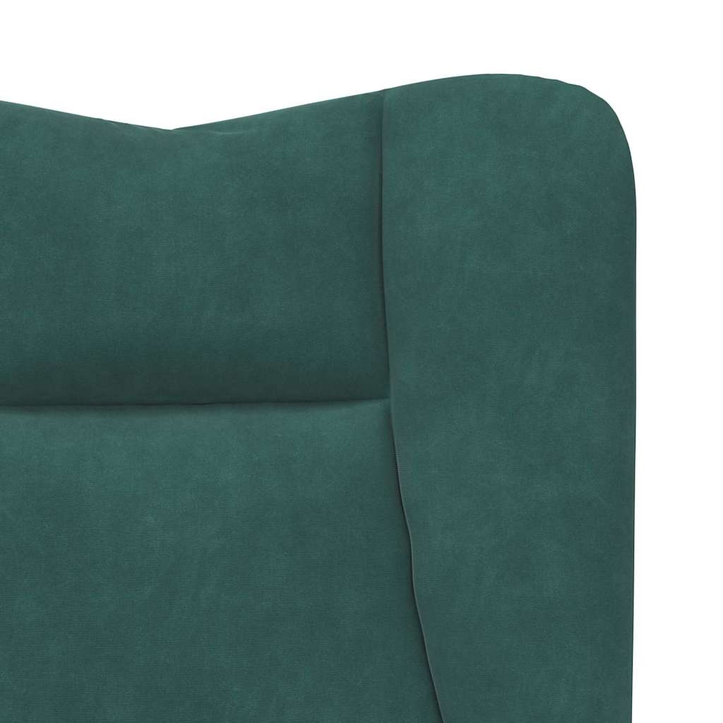 Sedia rilassante Verde scuro 63 x 67 x 94 cm Velluto