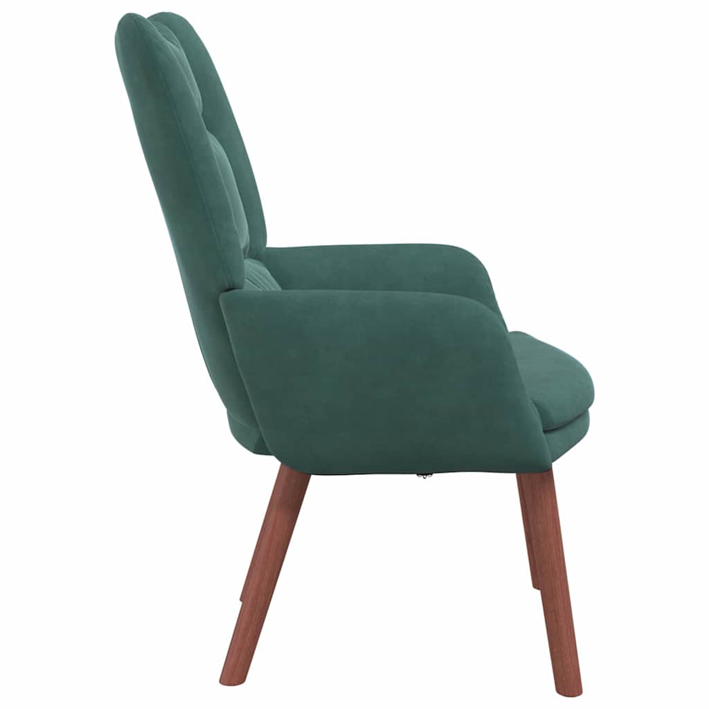 Sedia rilassante Verde scuro 63 x 67 x 94 cm Velluto