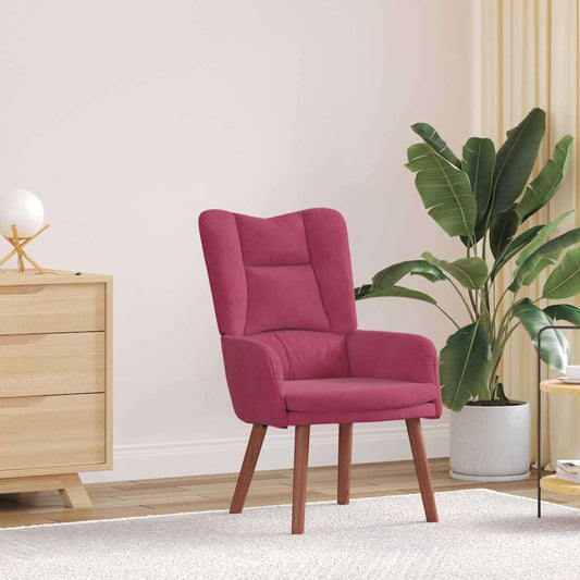 Sedia rilassante Rosso vino 63 x 67 x 94 cm Velluto