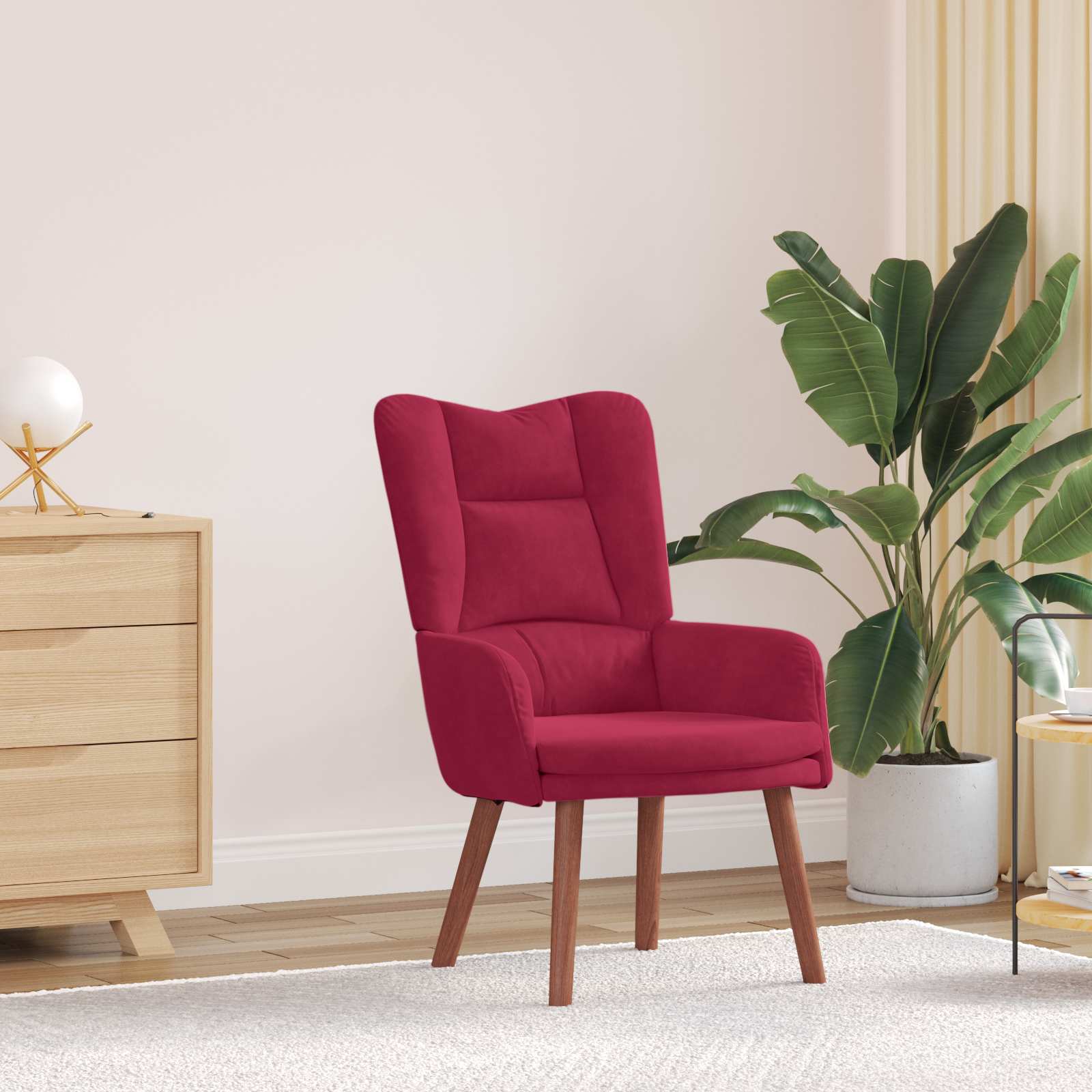 poltrona Rosso Vino 63 x 67 x 94 cm Velluto | homemem39