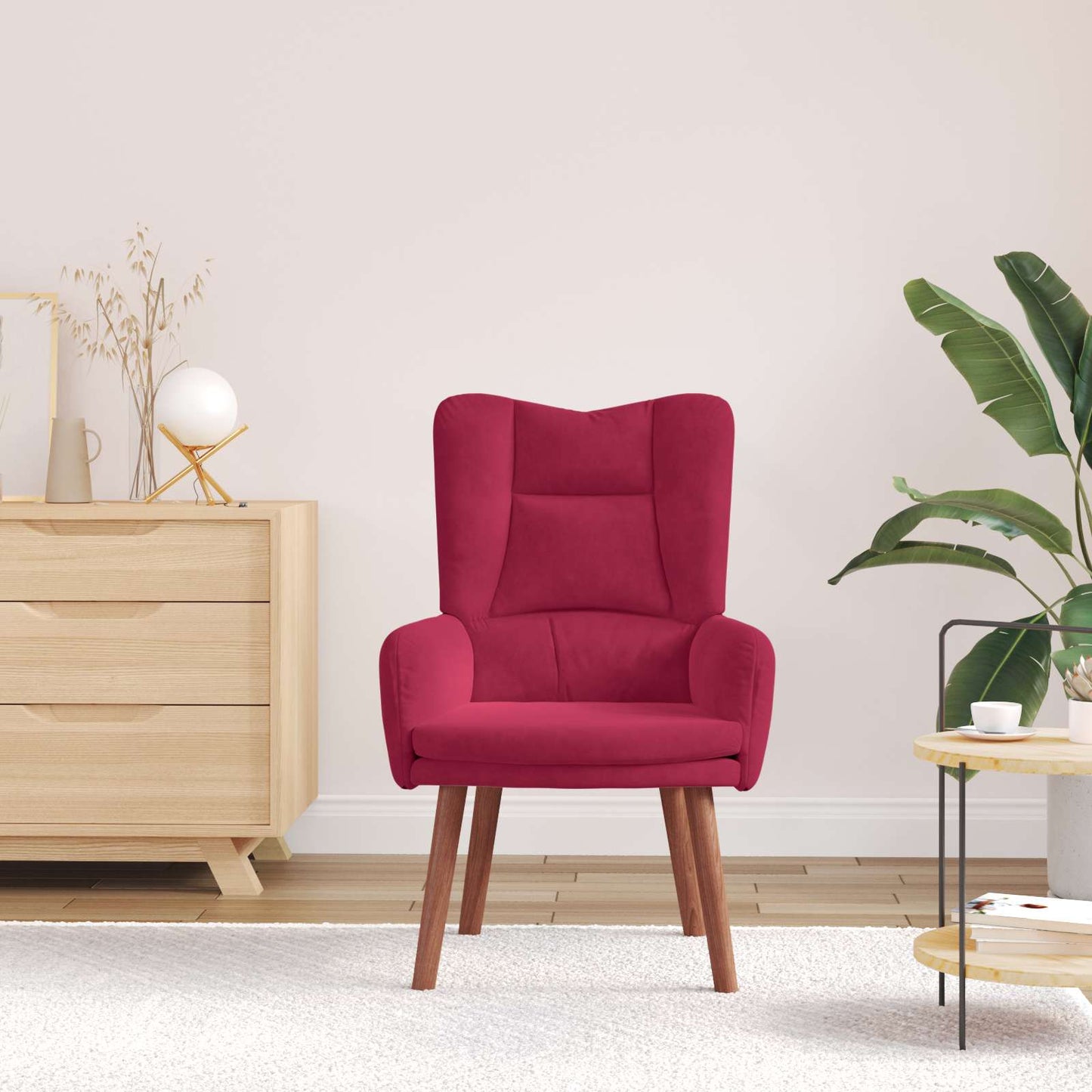 poltrona Rosso Vino 63 x 67 x 94 cm Velluto | homemem39