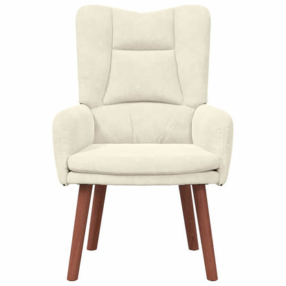 Sedia rilassante Crema 63 x 67 x 94 cm Velluto