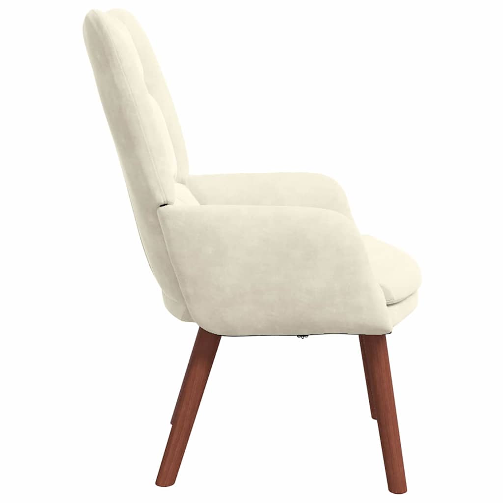 Sedia rilassante Crema 63 x 67 x 94 cm Velluto