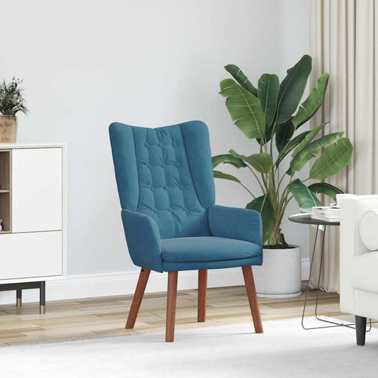 Sedia rilassante Blu 63 x 67 x 94 cm Velluto