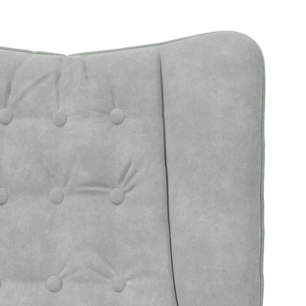 Sedia rilassante Grigio chiaro 63 x 67 x 94 cm Velluto - homemem39