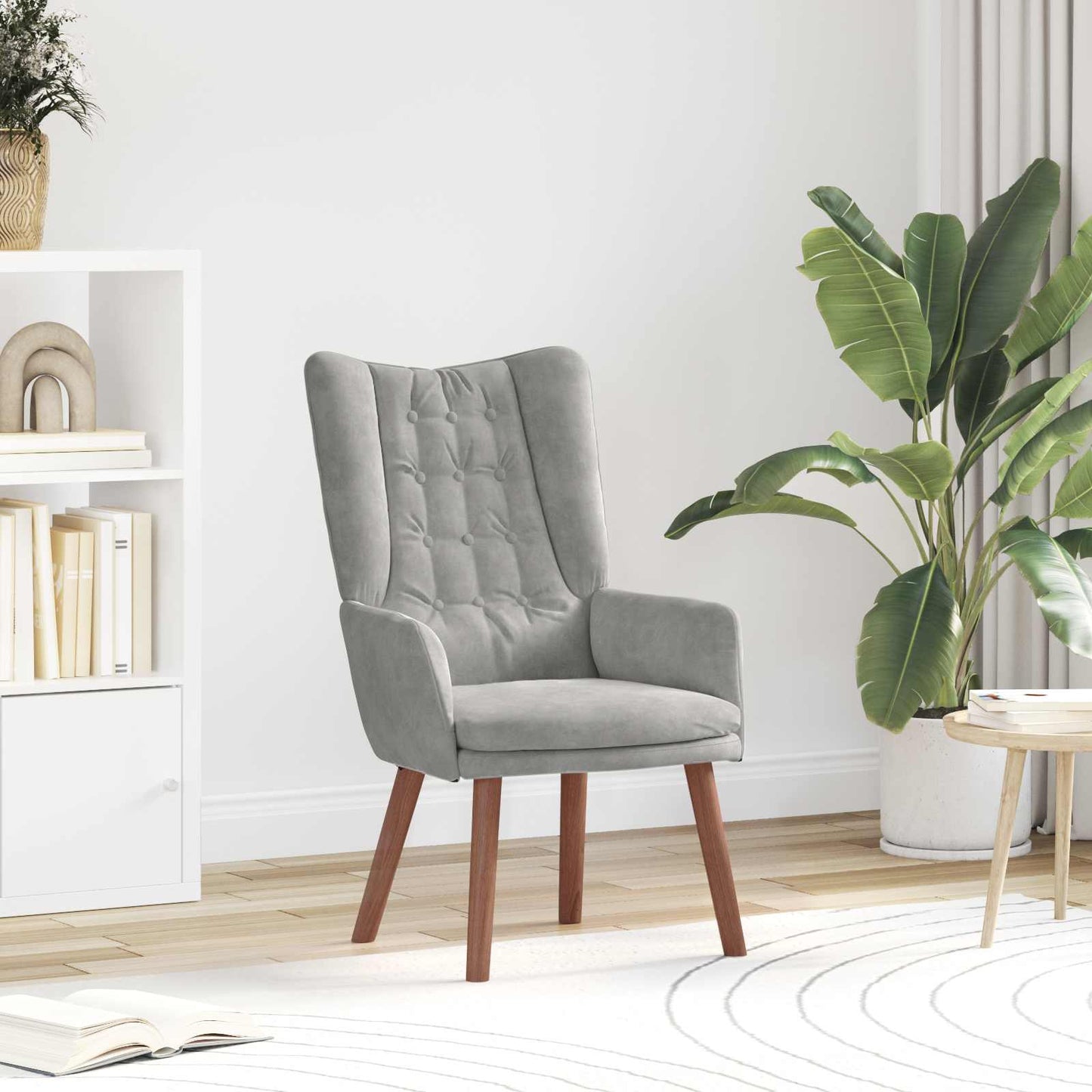 poltrona Grigio chiaro 63 x 67 x 94 cm Velluto