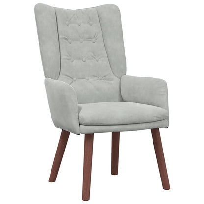 Sedia rilassante Grigio chiaro 63 x 67 x 94 cm Velluto - homemem39