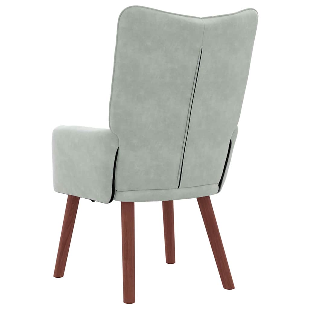 Sedia rilassante Grigio chiaro 63 x 67 x 94 cm Velluto - homemem39