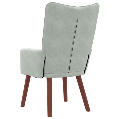 Sedia rilassante Grigio chiaro 63 x 67 x 94 cm Velluto - homemem39