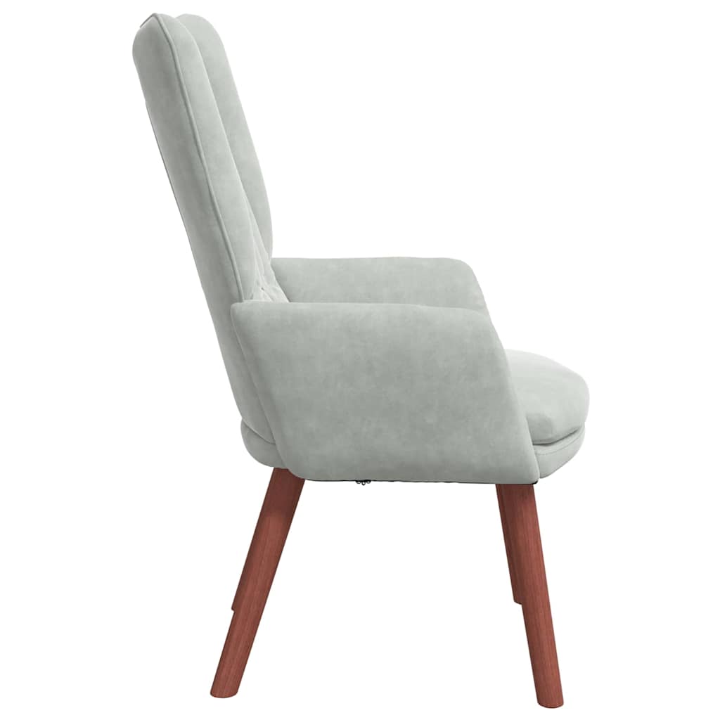 Sedia rilassante Grigio chiaro 63 x 67 x 94 cm Velluto - homemem39