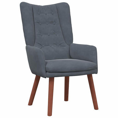 Sedia rilassante Grigio scuro 63 x 67 x 94 cm Velluto