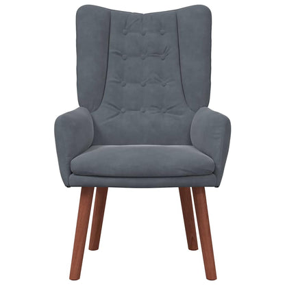 Sedia rilassante Grigio scuro 63 x 67 x 94 cm Velluto